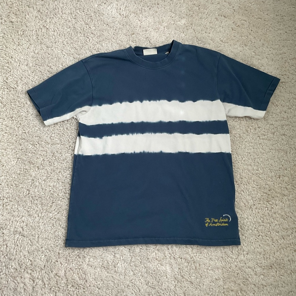 Scotch & Soda Blue and White Striped Men's Shirt